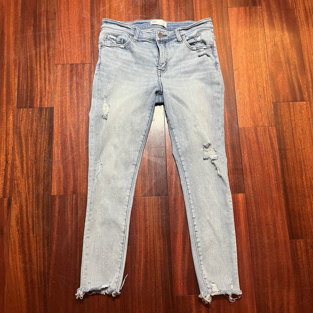 BKE Jeans Womens 29x27 Payton Universal Mid Rise Ankle Skinny Distressed Grunge